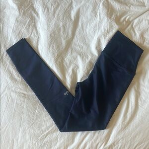 ALO Yoga High-Waist Airbrush Navy Full Length Leggings